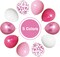 50-Pack Pink & White Balloon Kit 12in – Latex & Confetti Balloons for Party Decor